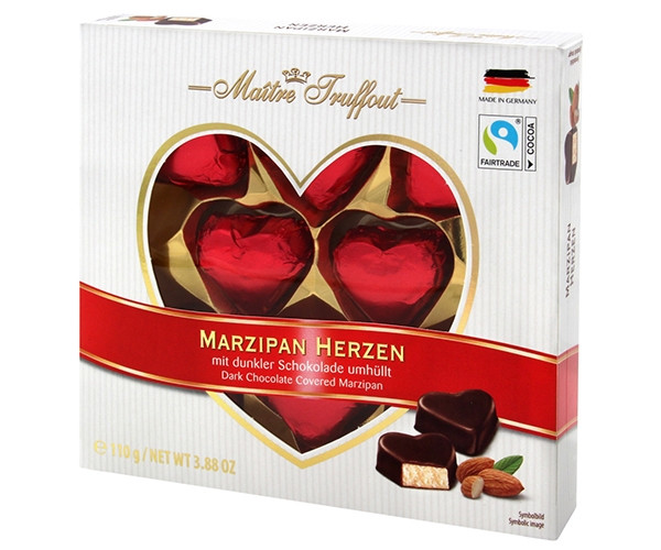 Цукерки Maitre Truffout Марципан Серця 110 г - фото-1