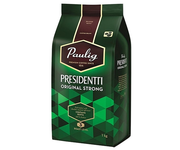 Кава Paulig Presidentti Original Strong у зернах 1 кг - фото-1
