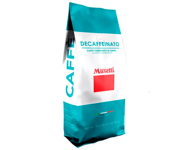 Кофе без кофеина Musetti Caffe в зернах 1 кг
