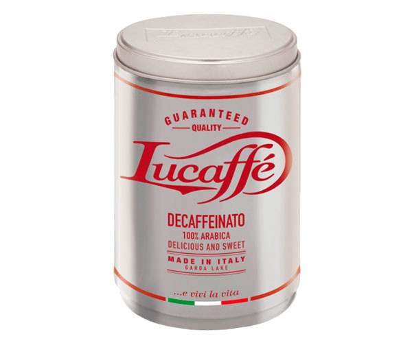 Кофе без кофеина Lucaffe в зернах ж/б 250 г