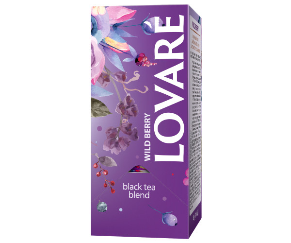 Чорний чай Lovare Дикі Ягоди в пакетиках 24 шт - фото-3