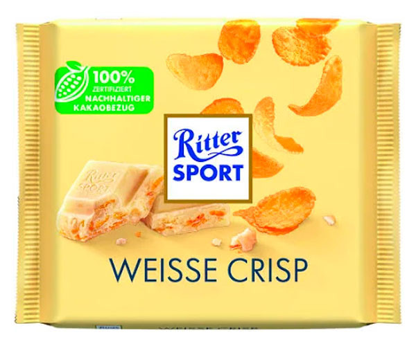 Белый шоколад Ritter Sport Хрустящий 100 г фото