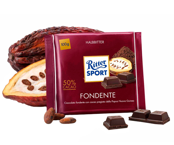 Черный шоколад Ritter Sport 50% Какао 100 г