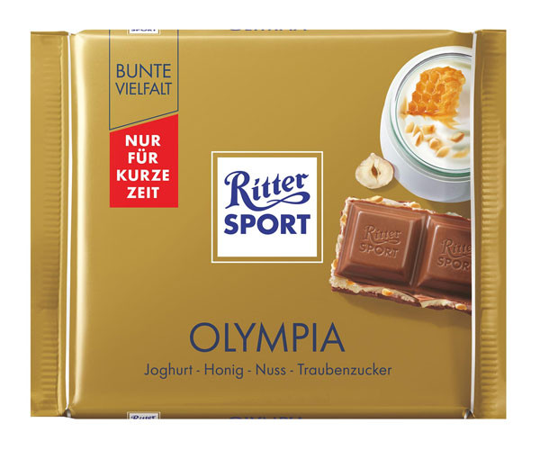 Молочний шоколад Ritter Sport Olympia мед-горіх-йогурт 100 г - фото-2