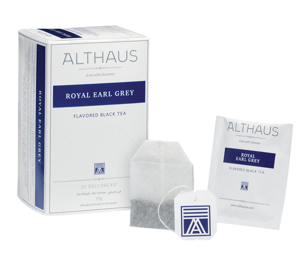 Чорний чай Althaus Royal Earl Grey у пакетиках 20 шт - фото-1
