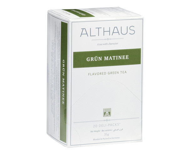 Зелений чай Althaus Grun Matinee у пакетиках 20 шт - фото-3