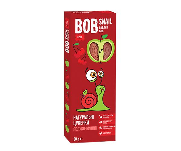 Пастила Bob Snail Яблуко-Вишня 30 г - фото-1