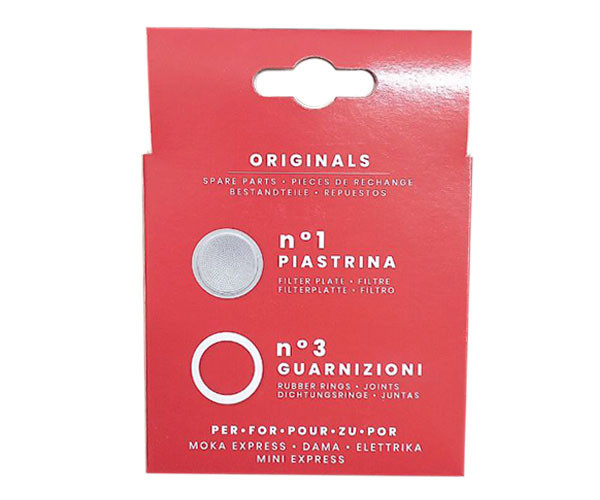 3 уплотнителя + сито для кофеварок Bialetti на 2 порции фото