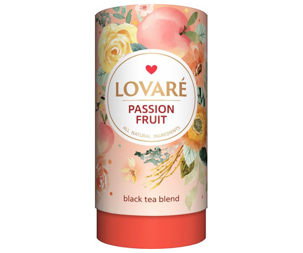 Чорний чай Lovare Страсний фрукт 80 г - фото-1