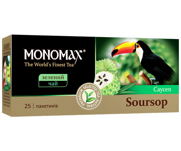 Зелений чай Мономах Soursop у пакетиках 25 шт. - фото-6