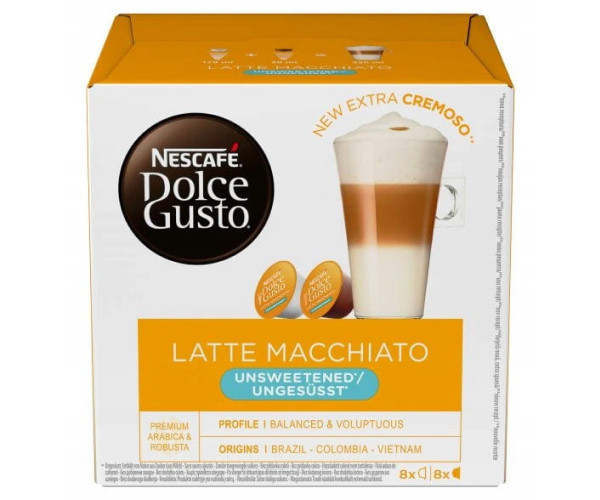Кава в капсулах NESCAFE Dolce Gusto Latte Macchiato без цукру - 16 шт. - фото-1