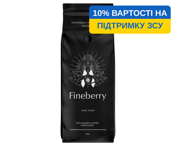Кава Fineberry Dark Blend у зернах 500 г - фото-1