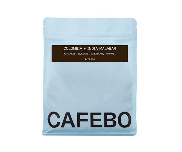 Кофе CafeBoutique Colombia Supremo+India Malabar AA в зернах 250 г