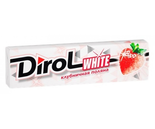 Жувальна гумка Dirol White Полунична галявина 30х14 г - фото-2