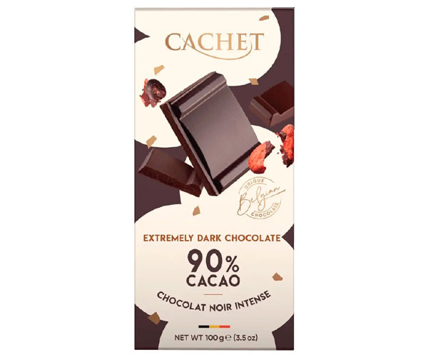 Черный шоколад Cachet 90% 100 г