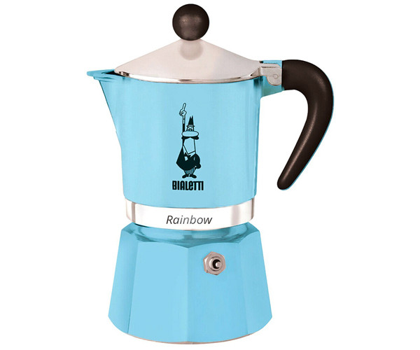 Гейзерна кавоварка Bialetti Rainbow Light Blue на 3 порції 130 мл (0005042) - фото-1