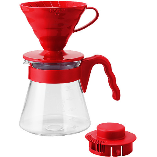 Набір Hario V60 для заварювання кави (VCSD-02 RED) - фото-1