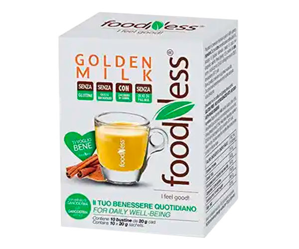 Напій Foodness Golden milk con curcuma / Золоте молоко з куркумою 10х20 г - фото-1