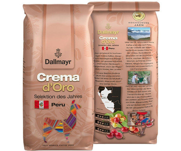 Кава Dallmayr Crema d'Oro Selektion des Jahres Peru у зернах 1 кг - фото-4