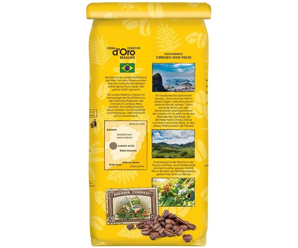 Кава Dallmayr Crema d'Oro Selektion Brasilien у зернах 1 кг - фото-2