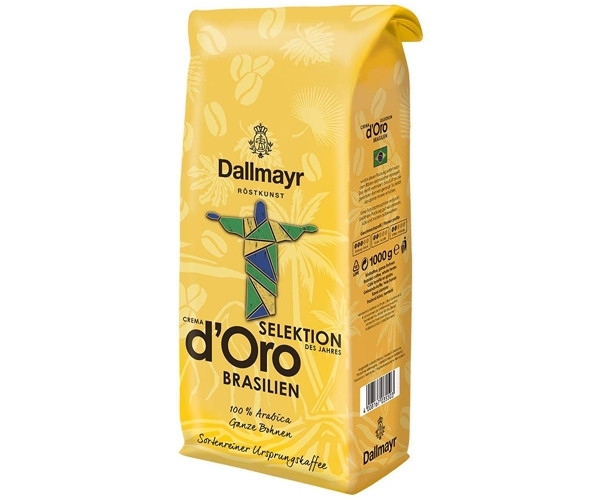 Кава Dallmayr Crema d'Oro Selektion Brasilien у зернах 1 кг - фото-4