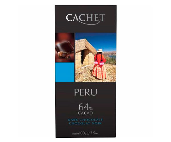 Черный шоколад Cachet Перу 64% 100 г