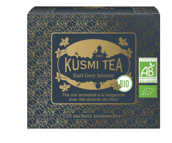 Чорний чай органічний Kusmi Tea Earl Grey Intense у пакетиках 20 шт - фото-1