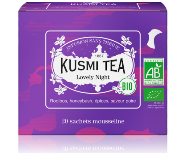 Трав'яний чай органічний Kusmi Tea Lovely Night Fever у пакетиках 20 шт - фото-1