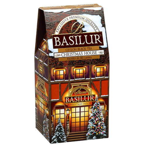 Чорний чай Basilur Різдвяний будиночок картон 100 г - фото-1