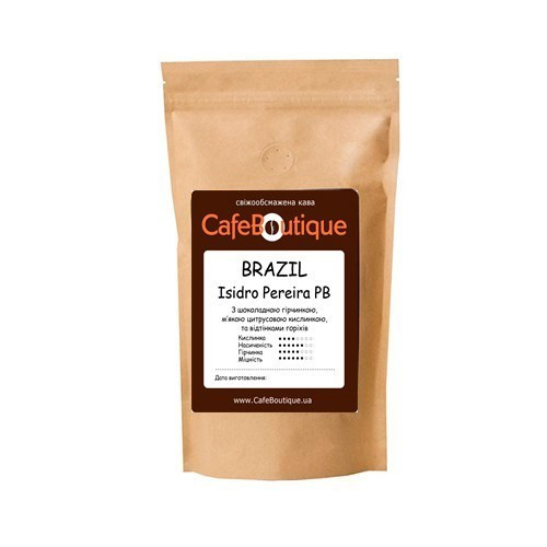 Кава CafeBoutique Brazil Isidro Peaberry у зернах 250 г - фото-1