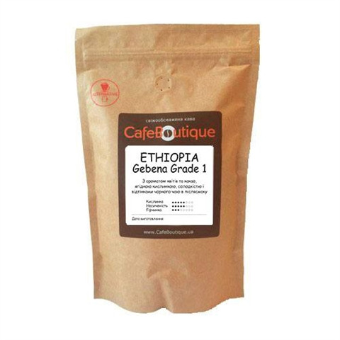 Кава CafeBoutique Ethiopia Gebena у зернах 250 г - фото-1