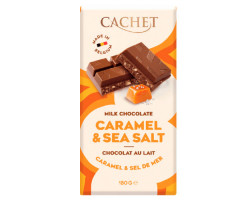 Молочный шоколад Cachet Карамель и Морская Соль 180 г