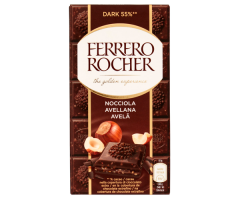 Чорний шоколад Ferrero Rocher 55% Фундук 90 г - фото-1
