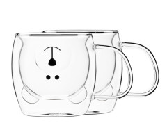 Набір чашок із подвійними стінками Ardesto Animals AR2625GHA 2 шт 250 мл - фото-1