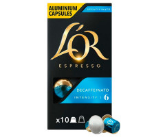 Кава без кофеїну в капсулах L'OR Espresso Decaffeinato Nespresso - 10 шт - фото-1 Кава без кофеїну в капсулах L'OR Espresso Decaffeinato Nespresso - 10 шт - фото-1