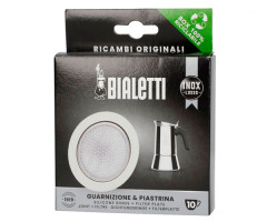 1 уплотнитель + сито для кофеварок из нерж. стали Bialetti на 10 порций