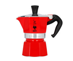 Гейзерная кофеварка Bialetti Rainbow Red на 1 порцию 60 мл Гейзерная кофеварка Bialetti Rainbow Red на 1 порцию 60 мл