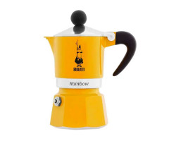 Гейзерная кофеварка Bialetti Rainbow Yellow на 1 порцию 60 мл Гейзерная кофеварка Bialetti Rainbow Yellow на 1 порцию 60 мл