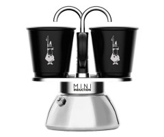 Набор Bialetti Mini Induction гейзерная кофеварка + 2 чашки 100 мл Набор Bialetti Mini Induction гейзерная кофеварка + 2 чашки 100 мл