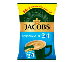 Кофе Jacobs 3 в 1 Caramel Latte растворимый в стиках 56 шт