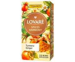 Травяной чай Lovare Tisanes Spices Harmony с куркумой и имбирем в саше 24 шт