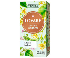 Травяной чай Lovare Tisanes Linden Garden с липюй и мелиссой в саше 24 шт