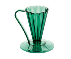 Пуровер CAFEC пластиковый Tritan Flower Dripper DEEP 27 Clear Dark Green на 1 чашку