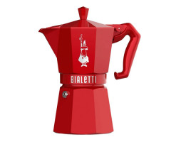 Гейзерная кофеварка Bialetti Moka Exclusive Red на 6 порций 270 мл