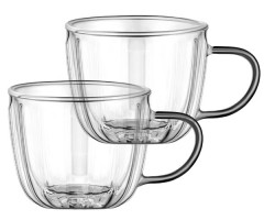 Набор чашек с ручками и двойными стенками Ardesto AR2635BWN 2 шт 350 мл