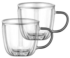 Набор чашек с ручками и двойными стенками Ardesto AR2645BWN 2 шт 450 мл