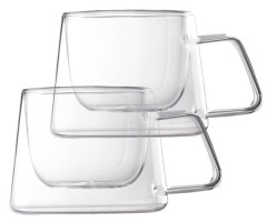 Набор чашек с ручками и двойными стенками Ardesto AR2620BHR 2 шт 200 мл