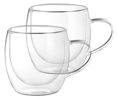 Набор чашек с ручками и двойными стенками Ardesto AR2630BHR 2 шт 300 мл