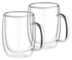 Набор чашек с ручками и двойными стенками Ardesto AR2635BWH 2 шт 350 мл