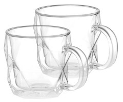 Набор чашек с ручками и двойными стенками Ardesto AR2645BCH 2 шт 450 мл